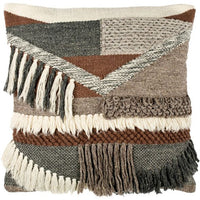 Boho Fringe Geo Pillow (Multi-Texture)