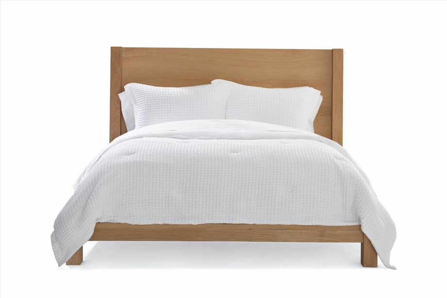 Cotton Waffle Comforter — Crisp White
