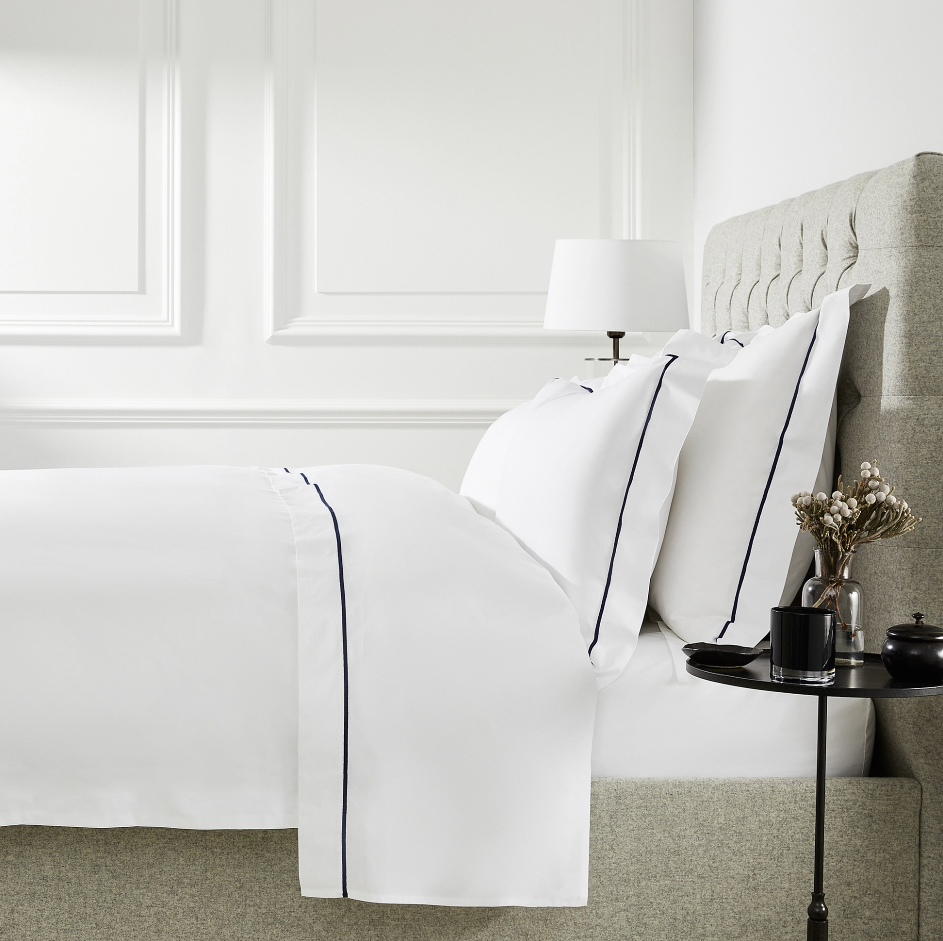 Hemstitch Linen Sheet Set