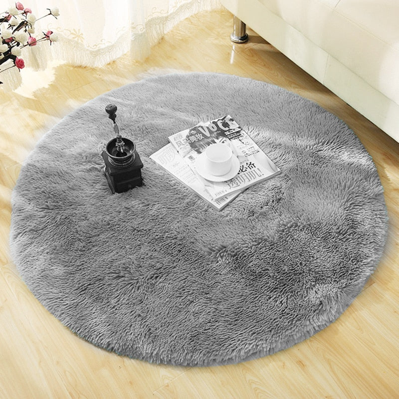 Fluffy Round Rug Carpets For Living Room