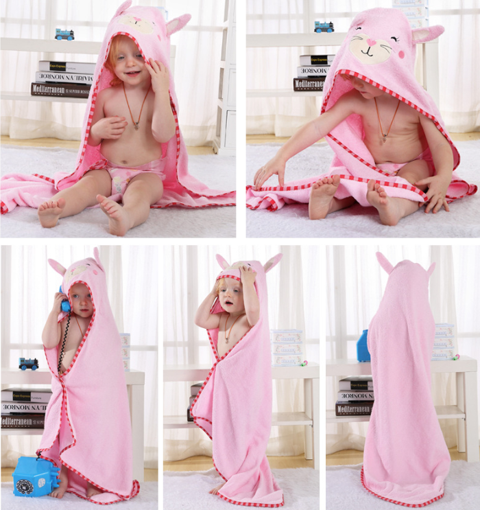 Animal cartoon baby cloak towel cloak