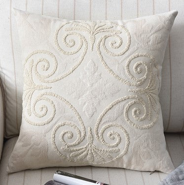 Beige Rope Thread Cotton Linen Sofa Pillow - Janeen Home Shop