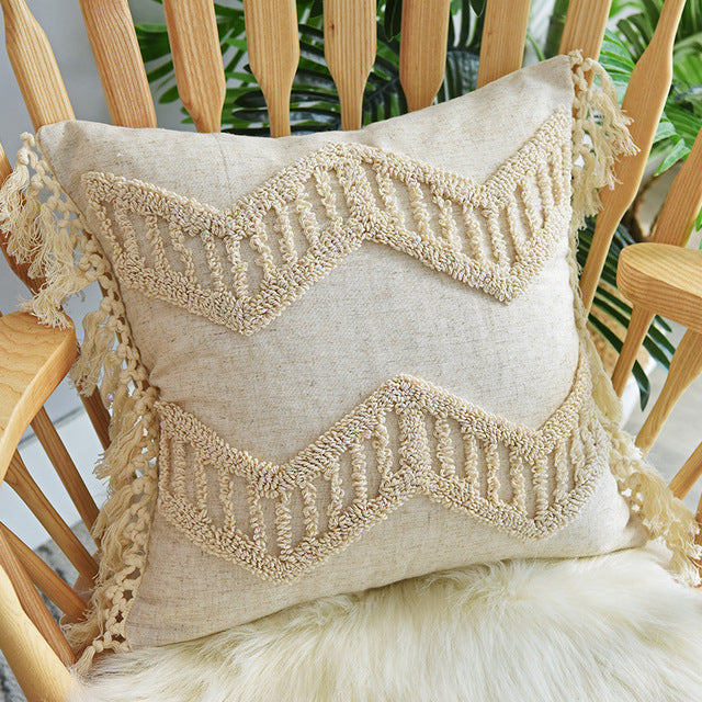 Beige Throw Pillows Bohemian Style - Janeen Home Shop