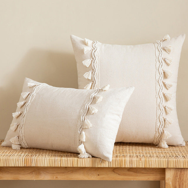 Beige Throw Pillows Bohemian Style - Janeen Home Shop