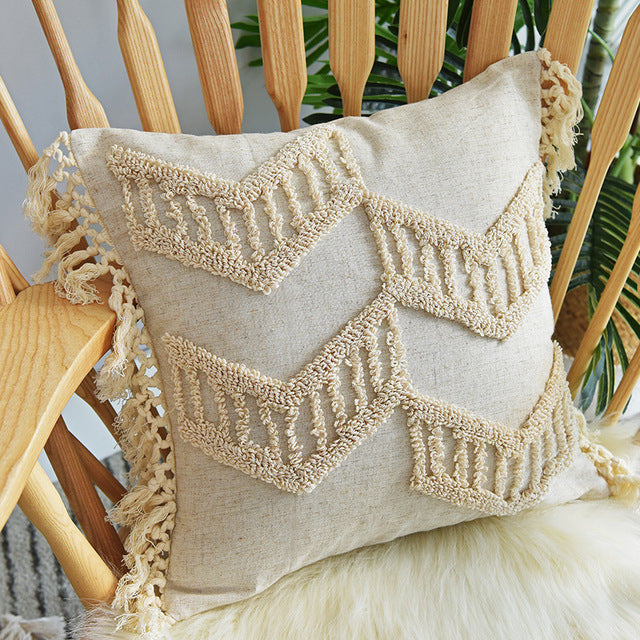 Beige Throw Pillows Bohemian Style - Janeen Home Shop