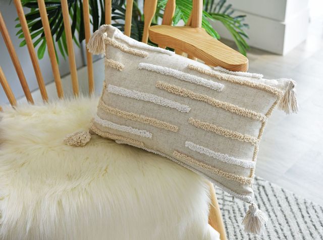 Beige Throw Pillows Bohemian Style - Janeen Home Shop