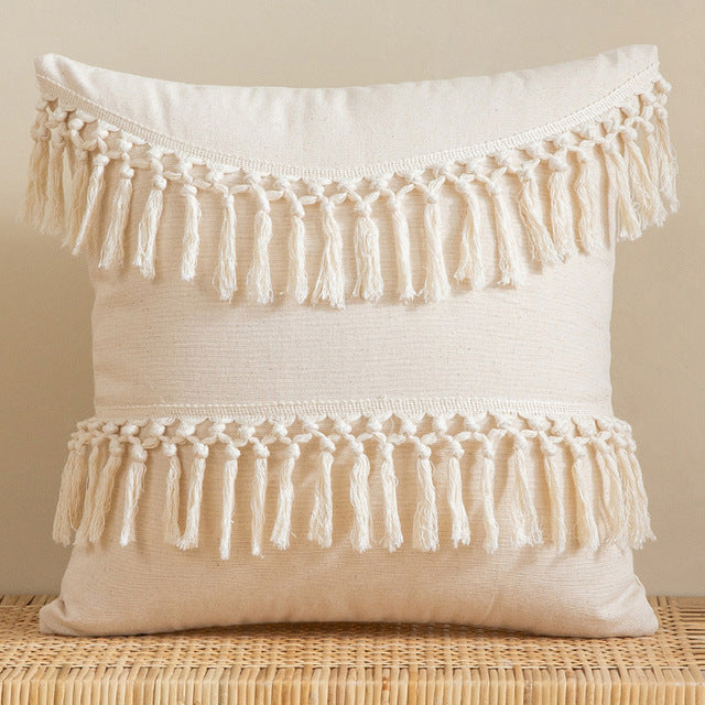 Beige Throw Pillows Bohemian Style - Janeen Home Shop