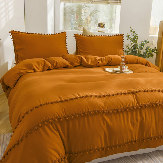 Burnt Orange Duvet Cover Set - Janeen Home Shop