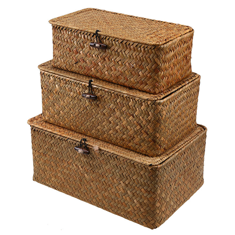 Handmade Seagrass Woven Storage Box - Janeen Home Shop