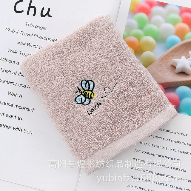 Plain Embroidered Cartoon Towel - Janeen Home Shop