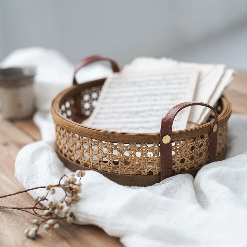 Rattan Storage Basket Round - Janeen Home Shop